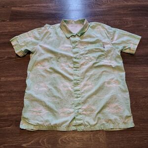 Columbia Sportswear Company Fishing Shirt Fish Graphic Print Button Up Mens XL